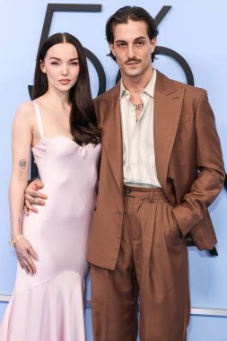 Dove Cameron ve nişanlısı Maneskin 'li Damiano David (Mneskin), 11 Şubat 2026' da Westwood, Los Angeles, Kaliforniya, ABD 'de gerçekleştirilen Amazon Prime Video' nun 56..