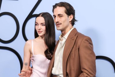 Dove Cameron ve nişanlısı Maneskin 'li Damiano David (Mneskin), 11 Şubat 2026' da Westwood, Los Angeles, Kaliforniya, ABD 'de gerçekleştirilen Amazon Prime Video' nun 56..
