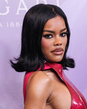 Teyana Taylor wearing a Tamara Ralph SS26 Couture dress arrives at the 28th Annual Costume Designers Guild Awards (CDGA) held at The Ebell of Los Angeles on February 12, 2026 in Los Angeles, California, United States.