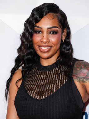 Christina Amore arrives at the Los Angeles Clippers And Comcast NBC Universal's NBA All-Star 2026 Legendary Tip-Off Celebration held at the LACMA on February 13, 2026 in Miracle Mile, Los Angeles, California, USA.