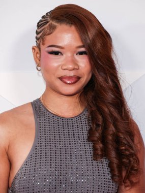 Storm Reid, Los Angeles Clippers and Comcast NBCUniversal 'in Ulusal Basketbol Federasyonu (NBA) 2026 tarihli En İyi Bahşiş Kutlaması' na 13 Şubat 2026 tarihinde Los Angeles İlçe Sanat Müzesi 'nde (LACMA) katıldı.