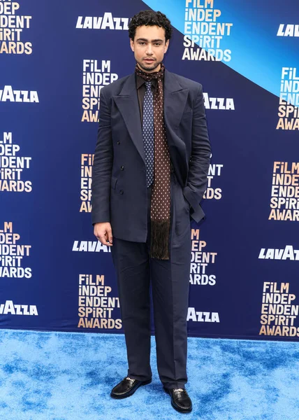 Ferragamo giyen Archie Madekwe, 15 Şubat 2026 'da Hollywood Palladium' da düzenlenen 41. Yıllık Bağımsız Film Ruhu Ödülleri 'ne ulaştı..