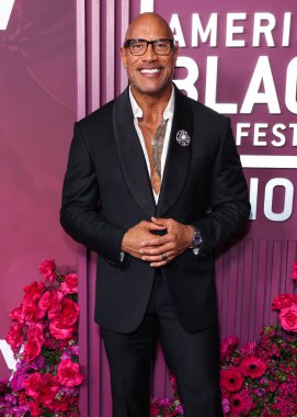 Dwayne Johnson (The Rock), 16 Şubat 2026 'da Los Angeles, Kaliforniya, ABD' de bulunan Beverly Hills 'teki SLS Hotel' de düzenlenen 8. Geleneksel Amerikan Siyah Film Festivali 'ne (ABFF) geldi..