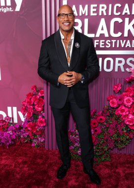 Dwayne Johnson (The Rock), 16 Şubat 2026 'da Los Angeles, Kaliforniya, ABD' de bulunan Beverly Hills 'teki SLS Hotel' de düzenlenen 8. Geleneksel Amerikan Siyah Film Festivali 'ne (ABFF) geldi..