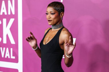 Keke Palmer, 16 Şubat 2026 'da Beverly Hills' teki SLS Oteli 'nde düzenlenen 8. Geleneksel Amerikan Siyah Film Festivali' ne (ABFF) geldi..