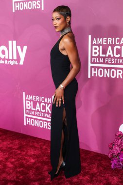 Keke Palmer, 16 Şubat 2026 'da Beverly Hills' teki SLS Oteli 'nde düzenlenen 8. Geleneksel Amerikan Siyah Film Festivali' ne (ABFF) geldi..