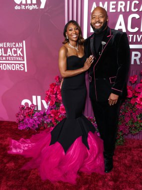 Melissa Fredericks ve Kevin Fredericks, 16 Şubat 2026 'da Los Angeles, Kaliforniya, ABD' de düzenlenen SLS Hotel, Beverly Hills 'te düzenlenen 8. Geleneksel Amerikan Siyah Film Festivali' ne (ABFF) geldiler..