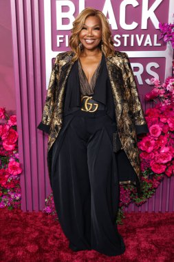 Mona Scott-Young, 16 Şubat 2026 'da Beverly Hills' teki SLS Hotel 'de düzenlenen 8. Geleneksel Amerikan Siyahi Film Festivali' ne (ABFF) geldi..