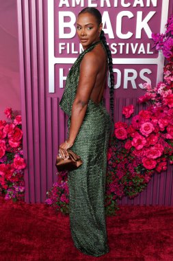 Tika Sumpter, 16 Şubat 2026 'da Los Angeles, Kaliforniya, ABD' de bulunan Beverly Hills 'teki SLS Hotel' de düzenlenen 8. Geleneksel Amerikan Siyahi Film Festivali 'ne (ABFF) geldi..