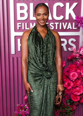 Tika Sumpter, 16 Şubat 2026 'da Los Angeles, Kaliforniya, ABD' de bulunan Beverly Hills 'teki SLS Hotel' de düzenlenen 8. Geleneksel Amerikan Siyahi Film Festivali 'ne (ABFF) geldi..