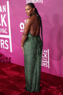 Tika Sumpter, 16 Şubat 2026 'da Los Angeles, Kaliforniya, ABD' de bulunan Beverly Hills 'teki SLS Hotel' de düzenlenen 8. Geleneksel Amerikan Siyahi Film Festivali 'ne (ABFF) geldi..