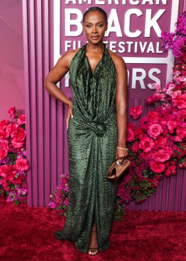 Tika Sumpter, 16 Şubat 2026 'da Los Angeles, Kaliforniya, ABD' de bulunan Beverly Hills 'teki SLS Hotel' de düzenlenen 8. Geleneksel Amerikan Siyahi Film Festivali 'ne (ABFF) geldi..