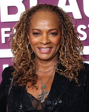Vanessa Bell Calloway, 16 Şubat 2026 'da Los Angeles, Kaliforniya, ABD' de bulunan Beverly Hills 'teki SLS Hotel' de düzenlenen 8. Geleneksel Amerikan Siyahi Film Festivali 'ne (ABFF) geldi..