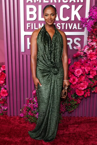 Tika Sumpter, 16 Şubat 2026 'da Los Angeles, Kaliforniya, ABD' de bulunan Beverly Hills 'teki SLS Hotel' de düzenlenen 8. Geleneksel Amerikan Siyahi Film Festivali 'ne (ABFF) geldi..