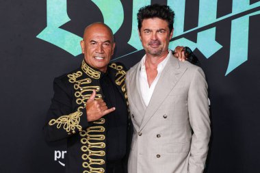 Timuera Morrison ve Karl Urban, 17 Şubat 2026 'da Hollywood, Los Angeles, Kaliforniya, ABD' de bulunan TCL Çin Tiyatrosu IMAX 'te düzenlenen Amazon Prime Video' nun Dünya prömiyerine geldiler..