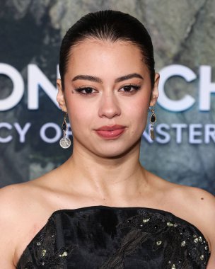 Amber Midthunder, Apple TV + 'Monarch' ın dünya prömiyerine 19 Şubat 2026 'da Hollywood, Los Angeles, Kaliforniya, ABD' de düzenlenen TCL Çin Tiyatrosu IMAX 'ta Canavarların Mirası 2..