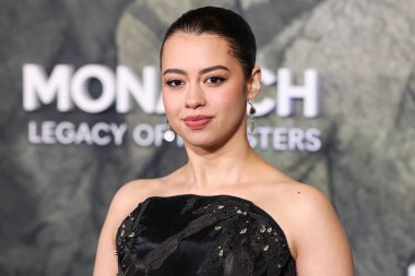 Amber Midthunder, Apple TV + 'Monarch' ın dünya prömiyerine 19 Şubat 2026 'da Hollywood, Los Angeles, Kaliforniya, ABD' de düzenlenen TCL Çin Tiyatrosu IMAX 'ta Canavarların Mirası 2..