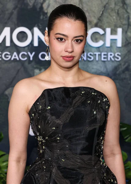 Amber Midthunder, Apple TV + 'Monarch' ın dünya prömiyerine 19 Şubat 2026 'da Hollywood, Los Angeles, Kaliforniya, ABD' de düzenlenen TCL Çin Tiyatrosu IMAX 'ta Canavarların Mirası 2..