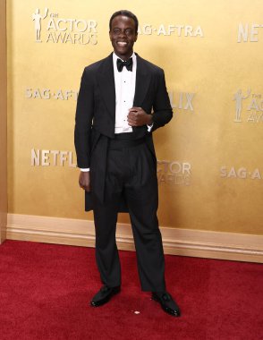 Atto Essandoh, 1 Mart 2026 'da ABD' nin Kaliforniya eyaletinin Los Angeles kentinde düzenlenen Shrine Auditorium ve Expo Hall 'da SAG-AFTRA (eskiden Screen Actors Guild Awards) tarafından sunulan 32..