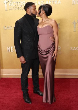 Mustafa Speaks ve Michelle Mitchenor, SAG-AFTRA 'nın sunduğu 32. Yıllık Aktör Ödülleri' ne (eskiden Screen Actors Guild Awards) 1 Mart 2026 'da ABD' nin Los Angeles kentindeki Shrine Auditorium ve Expo Hall 'da geldiler..