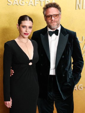 Lauren Miller Rogen ve kocası Seth Rogen, SAG-AFTRA tarafından sunulan 32. Yıllık Aktör Ödülleri 'ne (eskiden Screen Actors Guild Awards) 1 Mart 2026 tarihinde ABD' nin Los Angeles, Kaliforniya 'daki Shrine Auditorium ve Expo Hall' da geldiler..