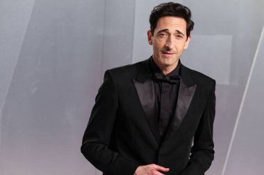 Adrien Brody arrives at the 2026 Vanity Fair Oscar Party Hosted By Mark Guiducci at Los Angeles County Museum of Art on March 15, 2026 in Los Angeles, California, United States.