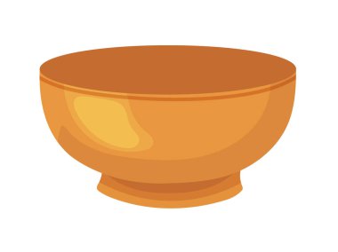 Kil mutfak kasesi. Düz vektör clipart, izole edilmiş arkaplan ile illüstrasyon.