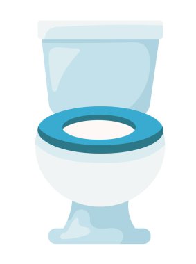 Tuvalet. Düz vektör clipart, izole edilmiş arkaplan ile illüstrasyon.
