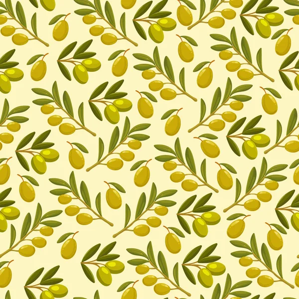Zeytin pürüzsüz desen. Düz vektör clipart, izole edilmiş arkaplan ile illüstrasyon.