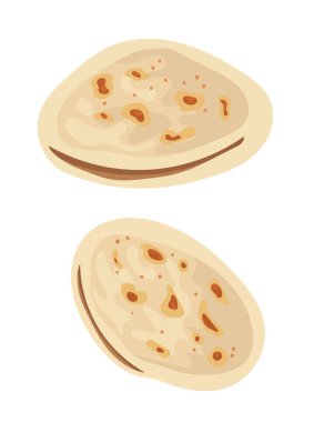 Pita. Düz vektör clipart, izole edilmiş arkaplan ile illüstrasyon.