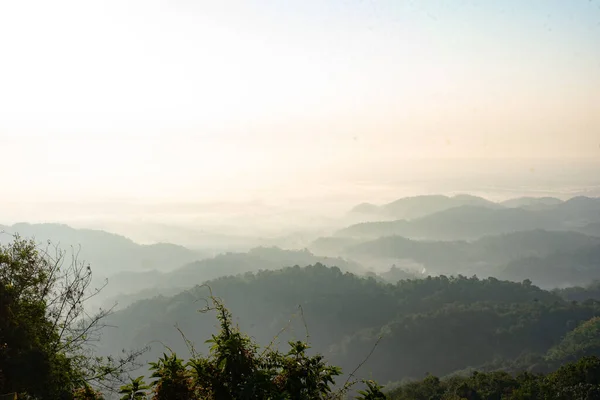 Widok Lotu Ptaka Piękne Naturalne Krajobrazy Góry Tajlandii — Zdjęcie stockowe