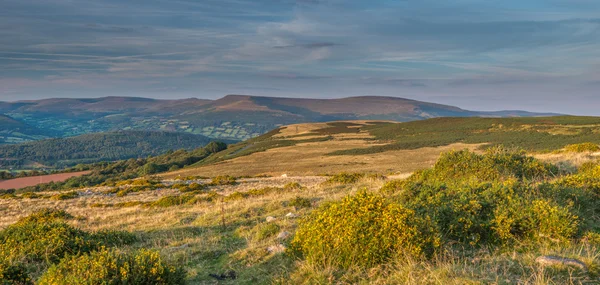 Panorama of black mountains view from Llangynidr — Stock Photo, Image