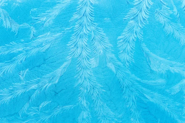 Hoar frost pattern on windshield — Stock Photo, Image