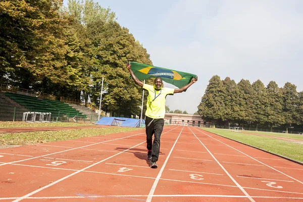 Atleta celebra victoria — Foto de Stock