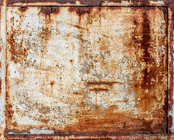 Fondo de panel de metal oxidado y rayado — Foto de Stock