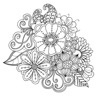 Doodle sanat çiçek.