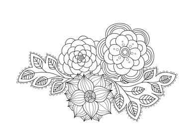 Doodle sanat çiçek