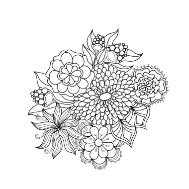 Doodle sanat çiçek