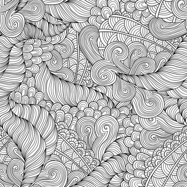 Zentangle スタイルのシームレス パターン. — ストックベクタ