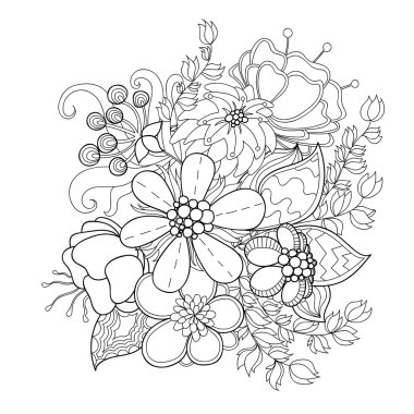 Doodle sanat çiçek