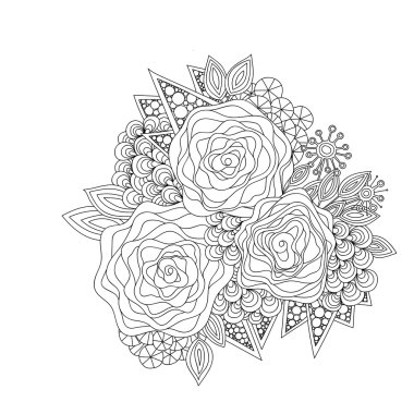 Doodle sanat çiçek.