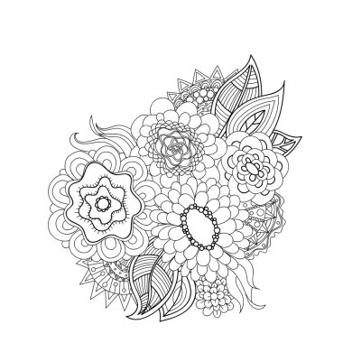 Doodle sanat çiçek.