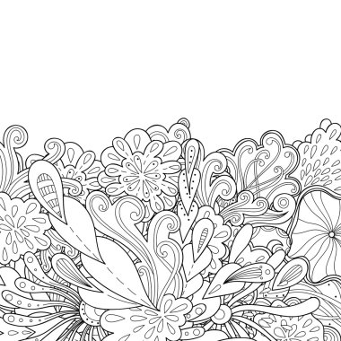 Soyut zentangle tarzı davetiye.