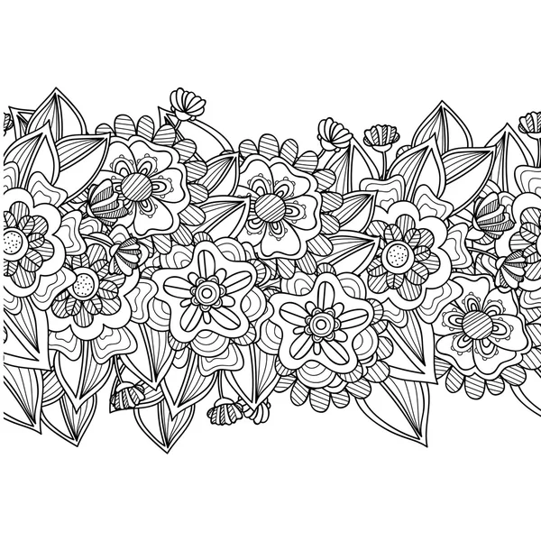 Floral vectoriel bordure transparente — Image vectorielle