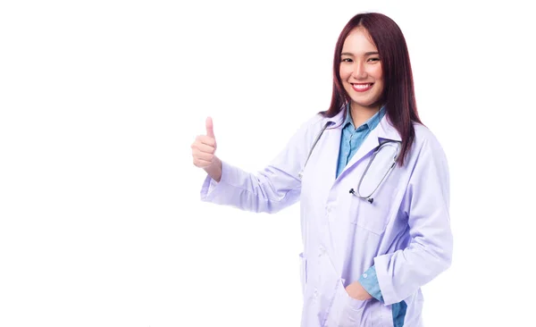 Healthy Care Medical Concept Professional Young Woman Doctor Wear Uniform — Stock Photo, Image