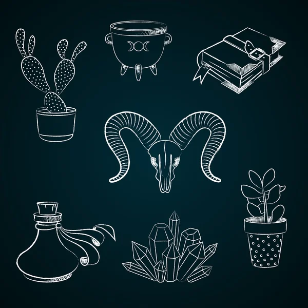 Toprak elementi yedi beyaz sihir simgeleri.