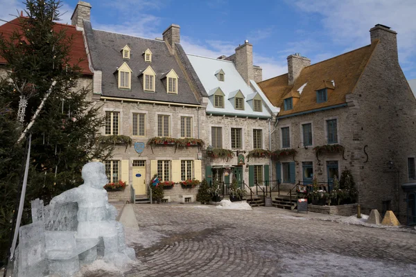 Quebec, Kanada - 03 Şubat 2016: Place Royale görünümünü