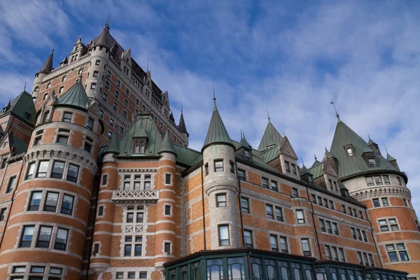 Quebec, Kanada - 03 Şubat 2016: Chateau Frontenac, Quebec, Kanada'da, kış.