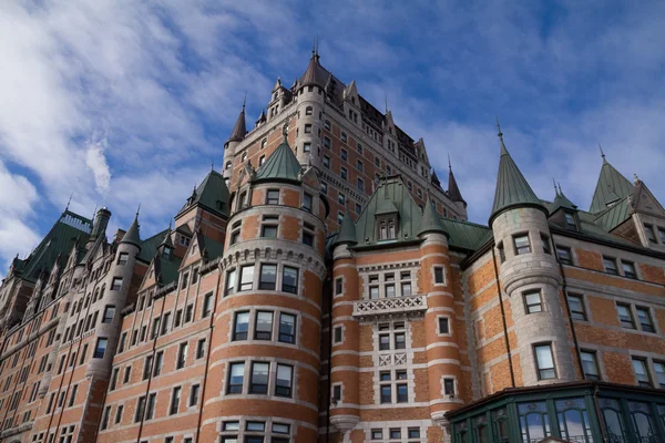 Quebec, Kanada - 03 Şubat 2016: Chateau Frontenac, Quebec, Kanada'da, kış.
