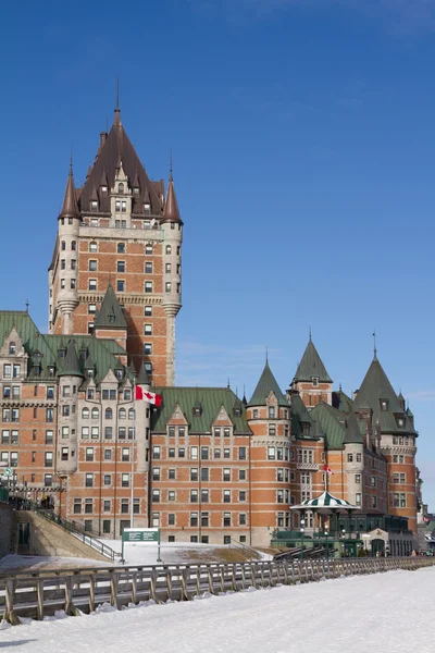 Chateau Frontenac, Quebec, Kanada'da, kış.